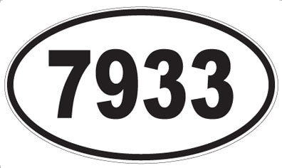 7933 - Oval Sticker