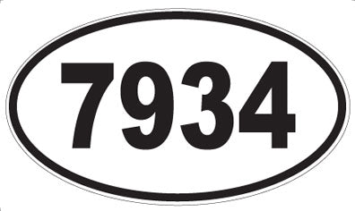 7934 - Oval Sticker
