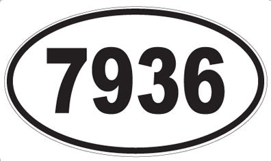 7936 - Oval Sticker