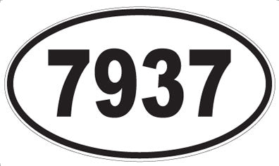 7937 - Oval Sticker
