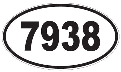 7938 - Oval Sticker