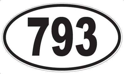 793 - Oval Sticker