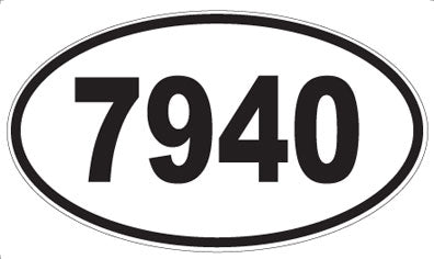 7940 - Oval Sticker