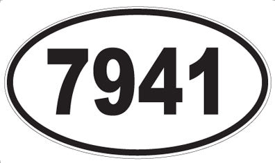 7941 - Oval Sticker