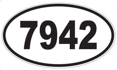 7942 - Oval Sticker