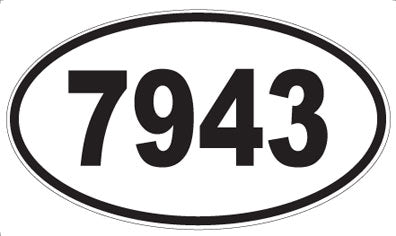 7943 - Oval Sticker