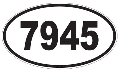 7945 - Oval Sticker