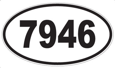 7946 - Oval Sticker