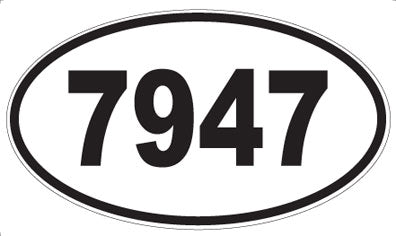 7947 - Oval Sticker