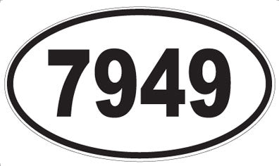 7949 - Oval Sticker