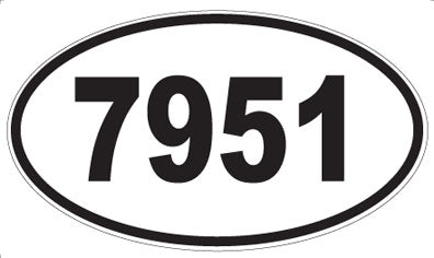 7951 - Oval Sticker