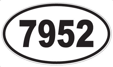 7952 - Oval Sticker