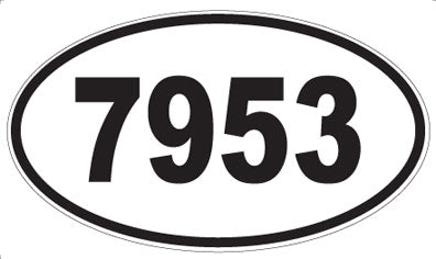 7953 - Oval Sticker