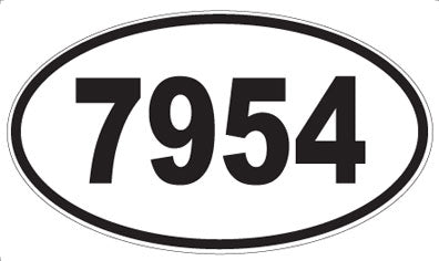 7954 - Oval Sticker