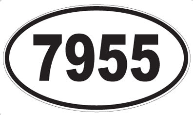 7955 - Oval Sticker