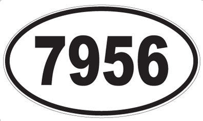 7956 - Oval Sticker