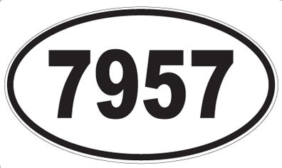 7957 - Oval Sticker