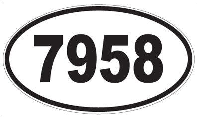 7958 - Oval Sticker
