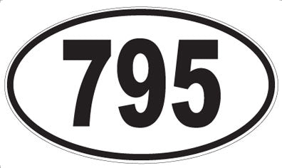 795 - Oval Sticker