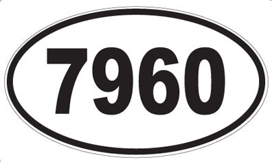 7960 - Oval Sticker