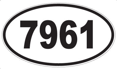 7961 - Oval Sticker