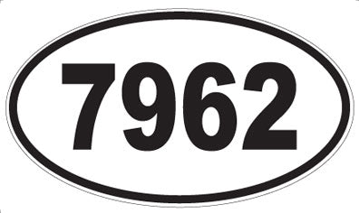 7962 - Oval Sticker