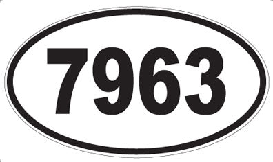 7963 - Oval Sticker