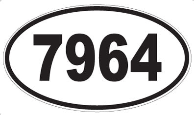 7964 - Oval Sticker