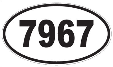 7967 - Oval Sticker