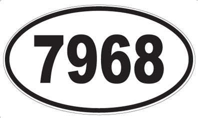 7968 - Oval Sticker