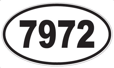 7972 - Oval Sticker