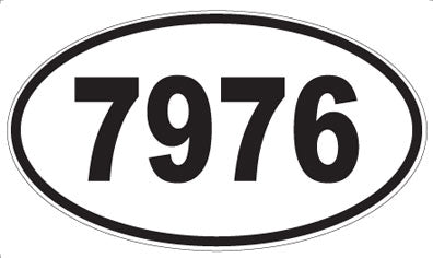 7976 - Oval Sticker