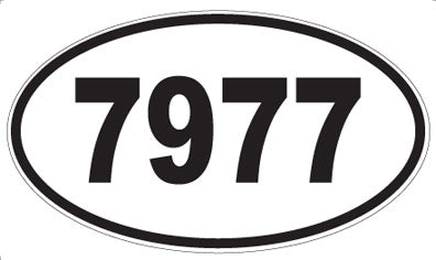 7977 - Oval Sticker