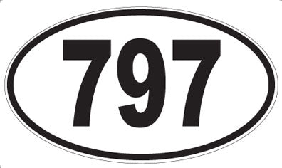 797 - Oval Sticker