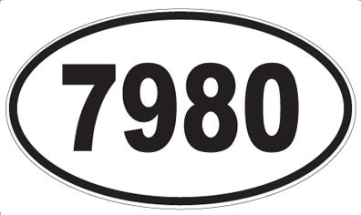 7980 - Oval Sticker