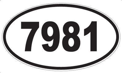 7981 - Oval Sticker