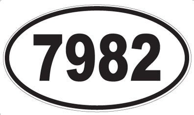 7982 - Oval Sticker