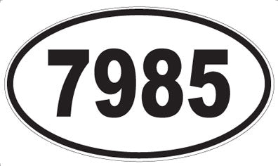 7985 - Oval Sticker
