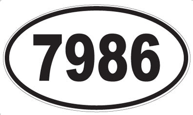 7986 - Oval Sticker