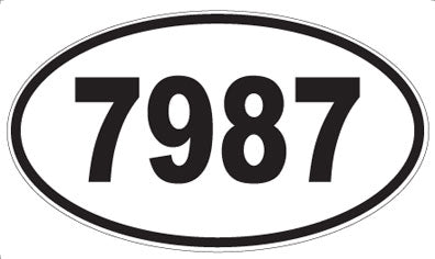 7987 - Oval Sticker