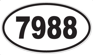 7988 - Oval Sticker