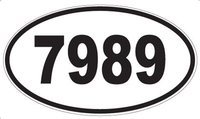 7989 - Oval Sticker