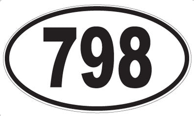 798 - Oval Sticker
