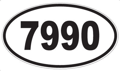 7990 - Oval Sticker