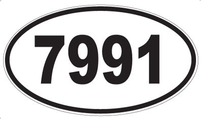 7991 - Oval Sticker