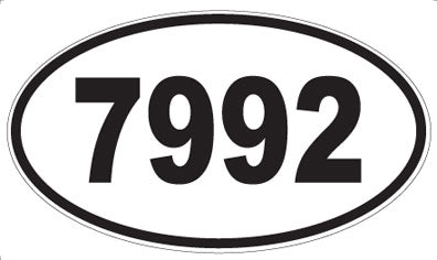 7992 - Oval Sticker