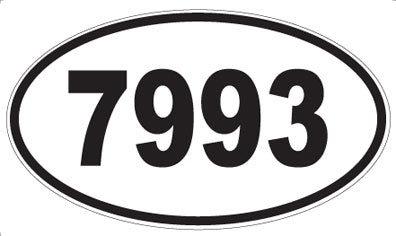7993 - Oval Sticker