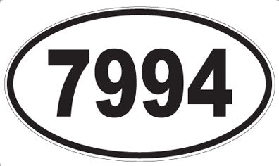 7994 - Oval Sticker
