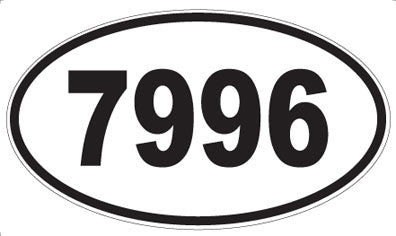 7996 - Oval Sticker