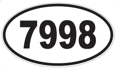 7998 - Oval Sticker